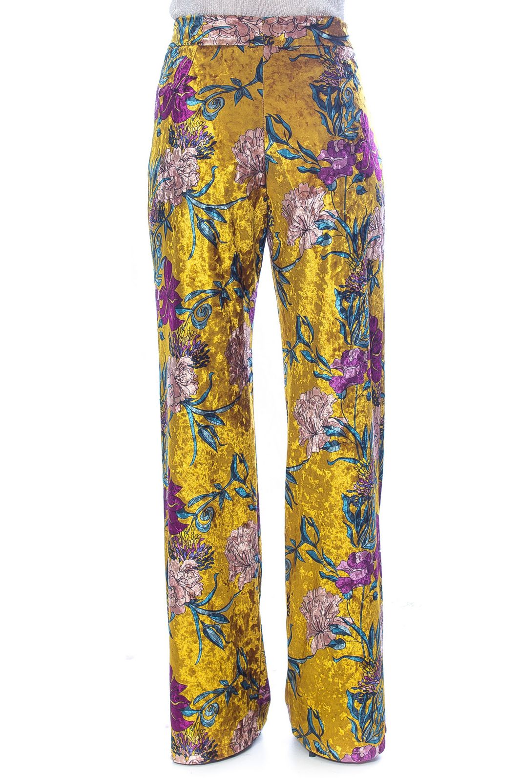Pantalone velluto - ORO/FUXIA